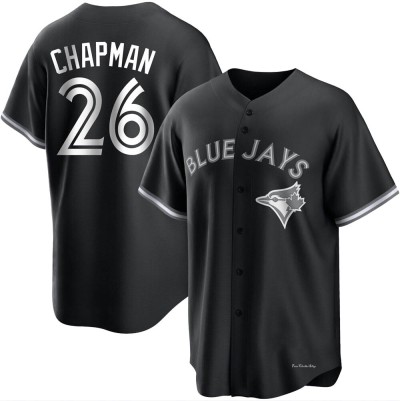 Men's Matt Chapman Toronto Blue Jays Replica Black/White Jersey