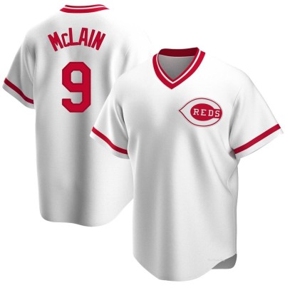 Men's Matt McLain Cincinnati Reds Replica White Home Cooperstown Collection Jersey