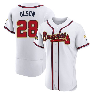Men's Matt Olson Atlanta Braves Authentic Gold White 2022 Program Jersey