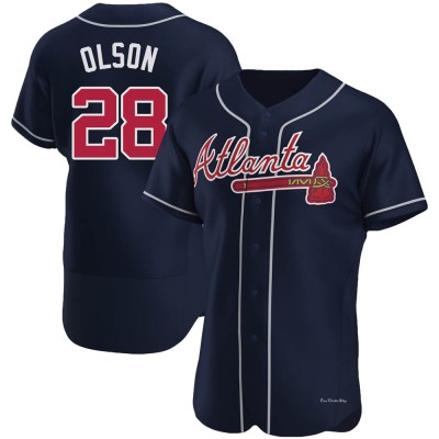 Men's Matt Olson Atlanta Braves Authentic Navy Alternate Jersey