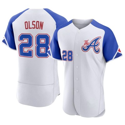 Men's Matt Olson Atlanta Braves Authentic White 2023 City Connect Jersey