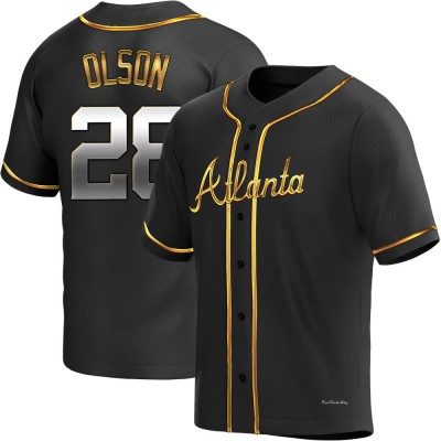 Men's Matt Olson Atlanta Braves Replica Black Golden Alternate Jersey