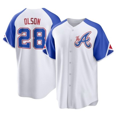 Men's Matt Olson Atlanta Braves Replica White 2023 City Connect Jersey