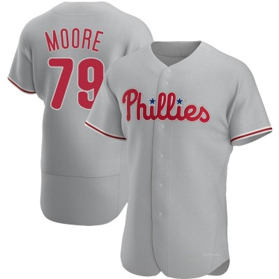 Men's McKinley Moore Philadelphia Phillies Authentic Gray Road Jersey