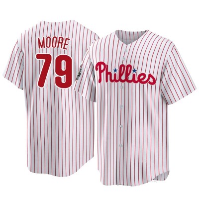 Men's McKinley Moore Philadelphia Phillies Replica White 2022 World Series Home Jersey