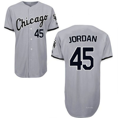 Men's Michael Jordan Chicago White Sox Authentic Grey Throwback Jersey