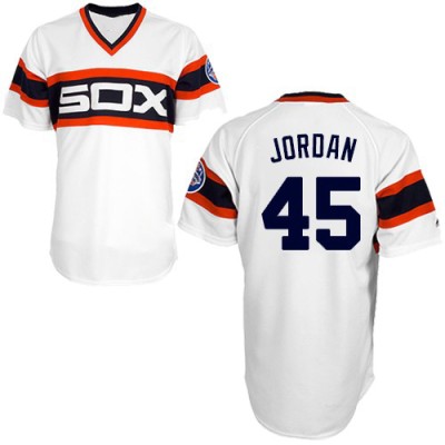 Men's Michael Jordan Chicago White Sox Authentic White 1983 Throwback Jersey