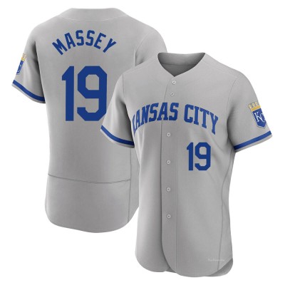Men's Michael Massey Kansas City Royals Authentic Gray 2022 Road Jersey