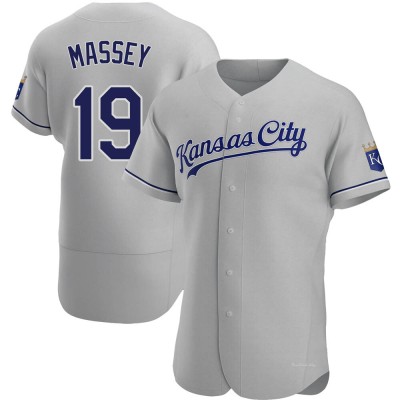 Men's Michael Massey Kansas City Royals Authentic Gray Road Jersey