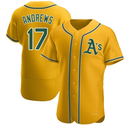 Men's Mike Andrews Oakland Athletics Authentic Gold Alternate Jersey