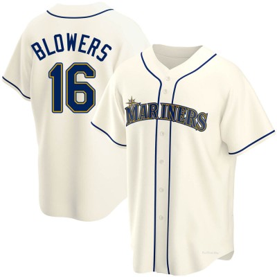 Men's Mike Blowers Seattle Mariners Replica Cream Alternate Jersey