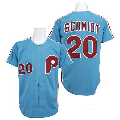 Men's Mike Schmidt Philadelphia Phillies Authentic Blue Throwback Jersey