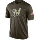 Men's Milwaukee Brewers Olive Dri-Fit Salute To Service KO Performance T-Shirt