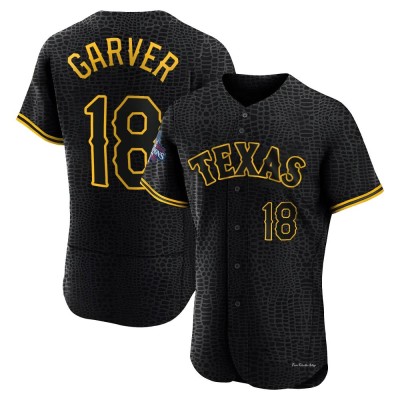Men's Mitch Garver Texas Rangers Authentic Black Snake Skin City 2023 World Series Champions Jersey