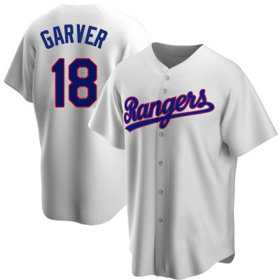 Men's Mitch Garver Texas Rangers Replica White Home Cooperstown Collection Jersey