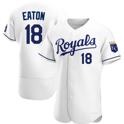 Men's Nate Eaton Kansas City Royals Authentic White Home Jersey
