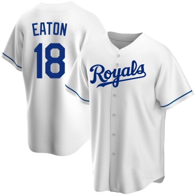Men's Nate Eaton Kansas City Royals Replica White Home Jersey