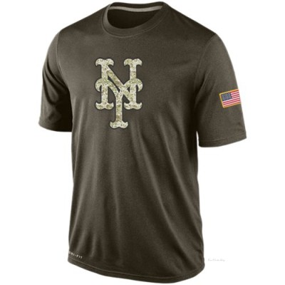Men's New York Mets Olive Dri-Fit Salute To Service KO Performance T-Shirt