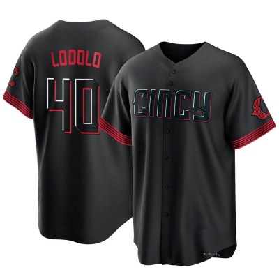 Men's Nick Lodolo Cincinnati Reds Replica Black 2023 City Connect Jersey