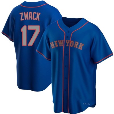 Men's Nick Zwack New York Mets Replica Royal Alternate Road Jersey