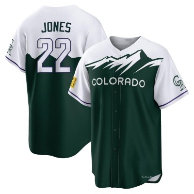 Men's Nolan Jones Colorado Rockies Replica Green 2022 City Connect Jersey