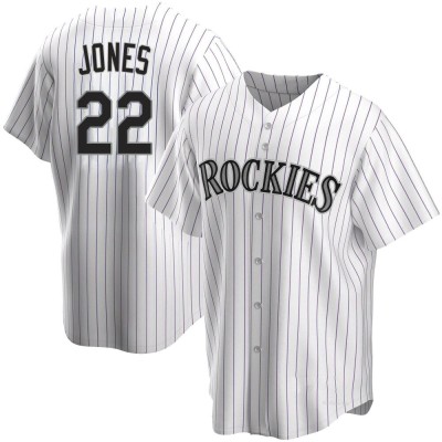 Men's Nolan Jones Colorado Rockies Replica White Home Jersey