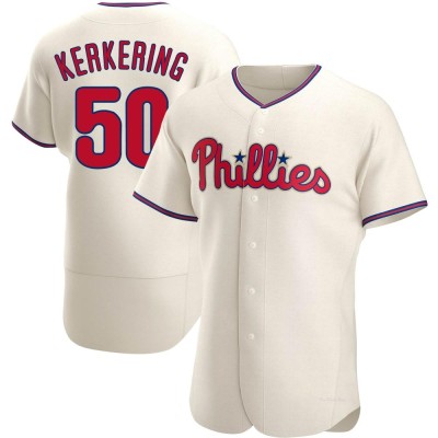 Men's Orion Kerkering Philadelphia Phillies Authentic Cream Alternate Jersey