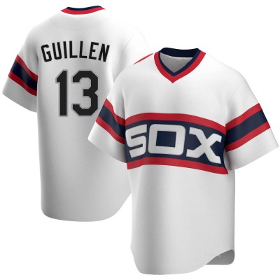 Men's Ozzie Guillen Chicago White Sox Replica White Cooperstown Collection Jersey