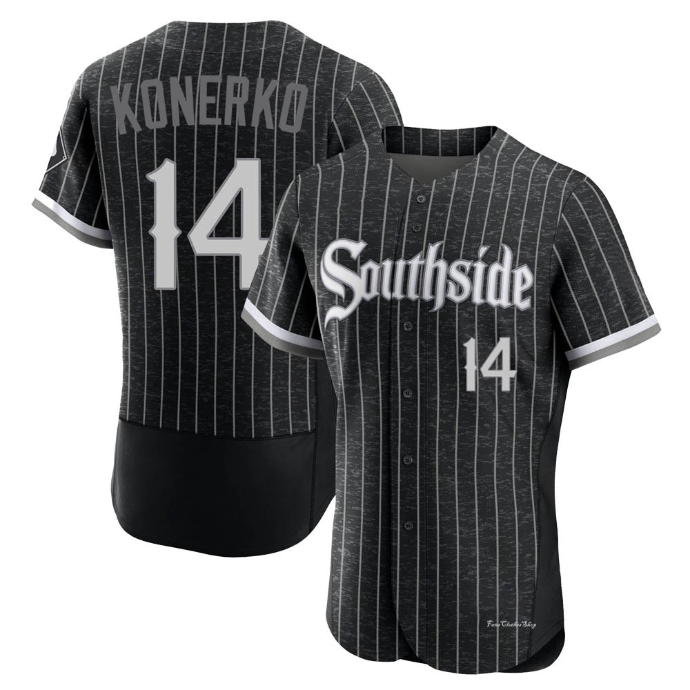 Men's Paul Konerko Chicago White Sox Authentic Black 2021 City Connect Jersey