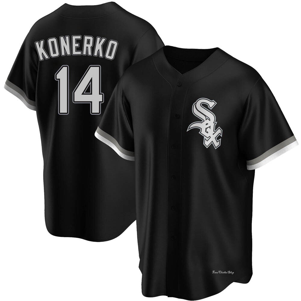Men's Paul Konerko Chicago White Sox Replica Black Alternate Jersey