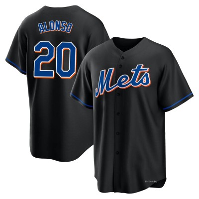 Men's Pete Alonso New York Mets Replica Black 2022 Alternate Jersey
