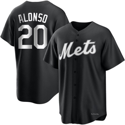 Men's Pete Alonso New York Mets Replica Black/White Jersey