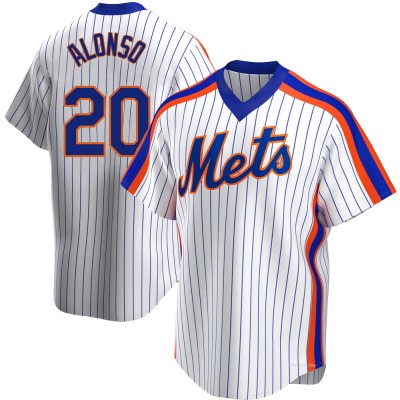Men's Pete Alonso New York Mets Replica White Home Cooperstown Collection Jersey