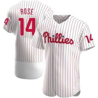 Men's Pete Rose Philadelphia Phillies Authentic White Home Jersey