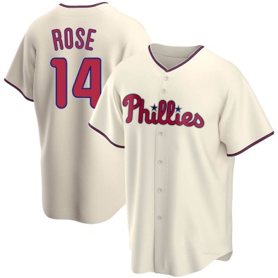 Men's Pete Rose Philadelphia Phillies Replica Cream Alternate Jersey