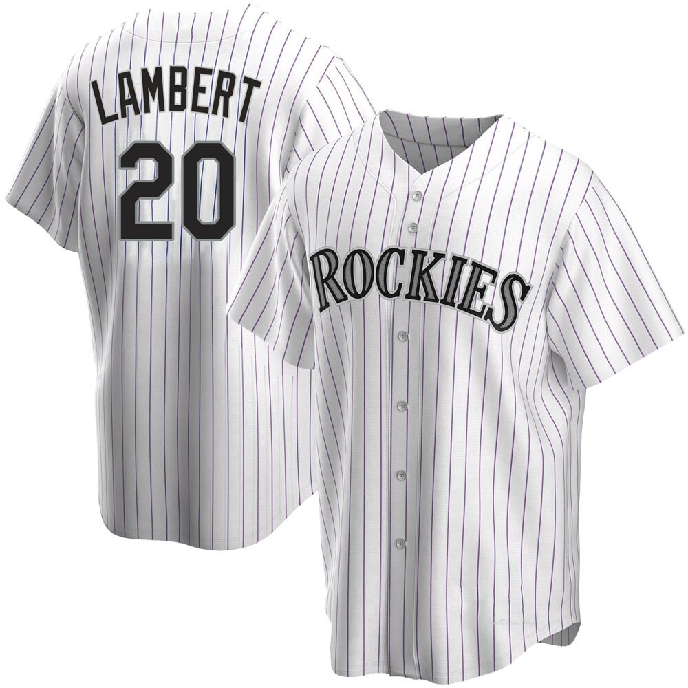 Men's Peter Lambert Colorado Rockies Replica White Home Jersey