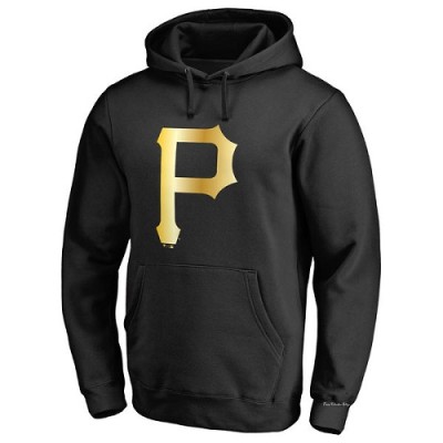 Men's Pittsburgh Pirates Gold Collection Pullover Hoodie - Black