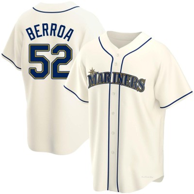 Men's Prelander Berroa Seattle Mariners Replica Cream Alternate Jersey