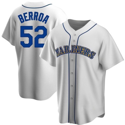 Men's Prelander Berroa Seattle Mariners Replica White Home Cooperstown Collection Jersey