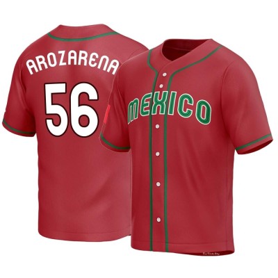 Men's Randy Arozarena Mexico Baseball Replica Red 2023 World Baseball Classic Jersey