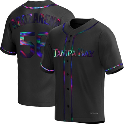 Men's Randy Arozarena Tampa Bay Rays Replica Black Holographic Alternate Jersey