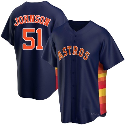 Men's Randy Johnson Houston Astros Replica Navy Alternate Jersey
