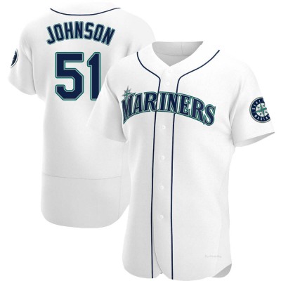 Men's Randy Johnson Seattle Mariners Authentic White Home Jersey