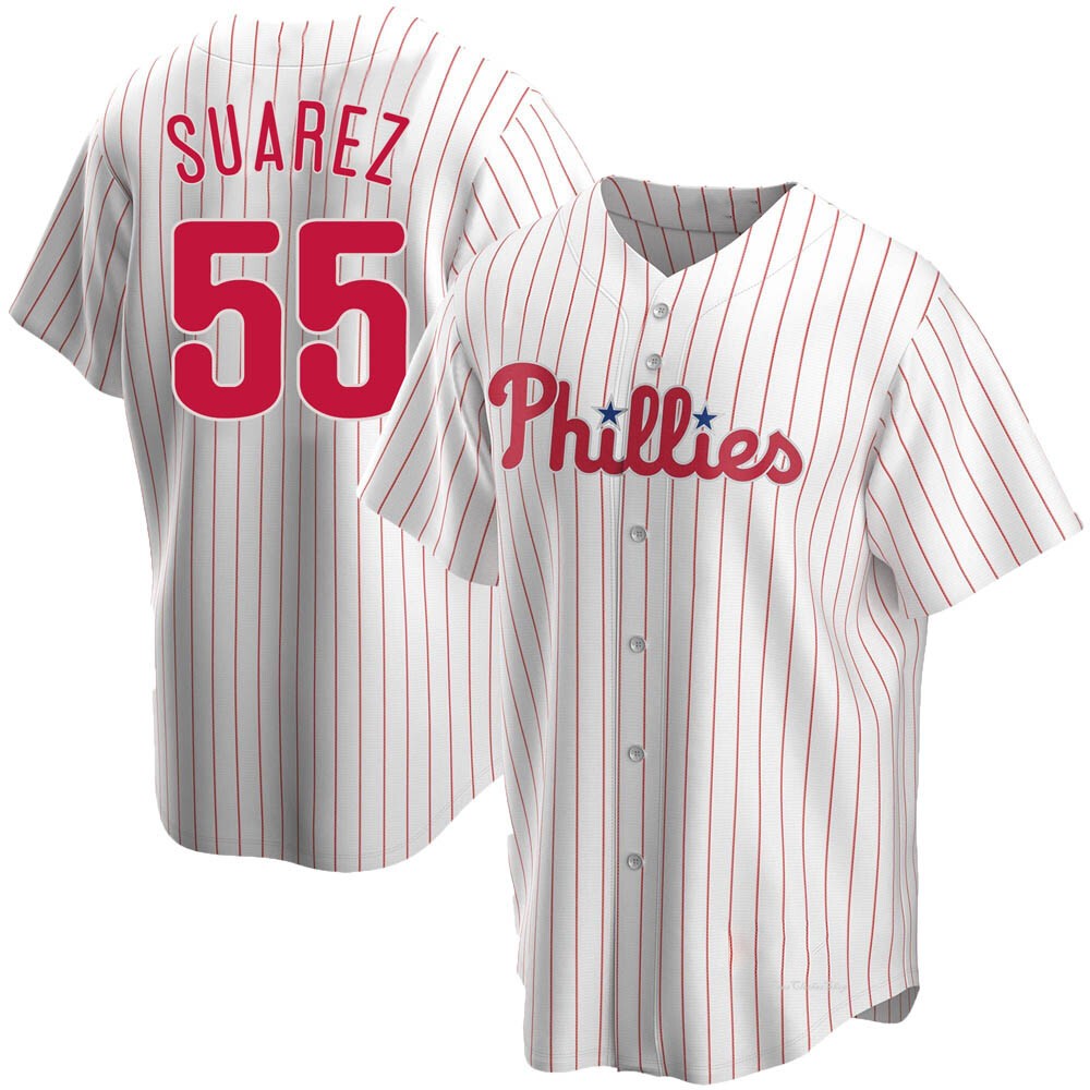 Men's Ranger Suarez Philadelphia Phillies Replica White Home Jersey