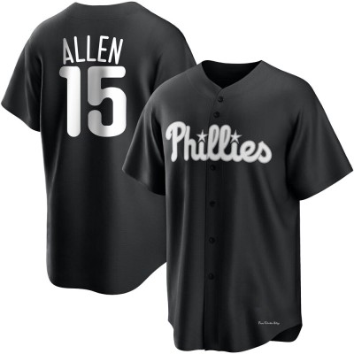 Men's Richie Allen Philadelphia Phillies Replica Black/White Jersey