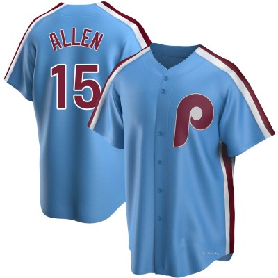 Men's Richie Allen Philadelphia Phillies Replica Light Blue Road Cooperstown Collection Jersey