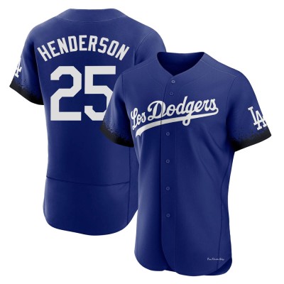 Men's Rickey Henderson Los Angeles Dodgers Authentic Royal 2021 City Connect Jersey