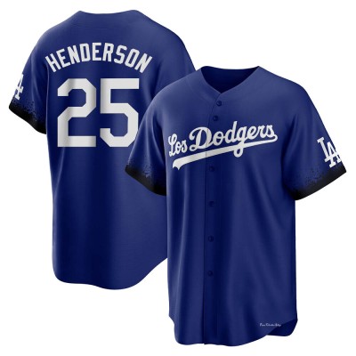Men's Rickey Henderson Los Angeles Dodgers Replica Royal 2021 City Connect Jersey