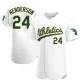 Men's Rickey Henderson Oakland Athletics Authentic White Home Jersey