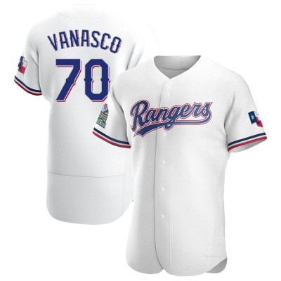 Men's Ricky Vanasco Texas Rangers Authentic White Home Jersey